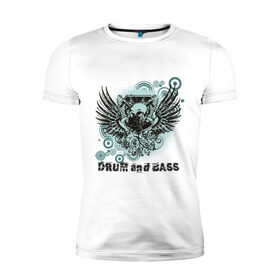 Мужская футболка премиум с принтом Drum and BASS KILLER в Санкт-Петербурге, 92% хлопок, 8% лайкра | приталенный силуэт, круглый вырез ворота, длина до линии бедра, короткий рукав | dnb | бас | драм | музыкальные стили