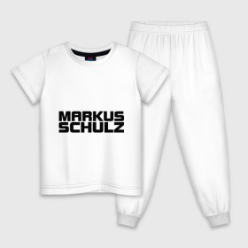 Детская пижама хлопок с принтом Markus Schulz в Санкт-Петербурге, 100% хлопок |  брюки и футболка прямого кроя, без карманов, на брюках мягкая резинка на поясе и по низу штанин
 | deejay | dj | markus schulz | trance | диджей | маркус шульц | транс