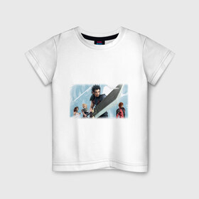 Детская футболка хлопок с принтом Final Fantasy VII в Санкт-Петербурге, 100% хлопок | круглый вырез горловины, полуприлегающий силуэт, длина до линии бедер | последняя фантазия