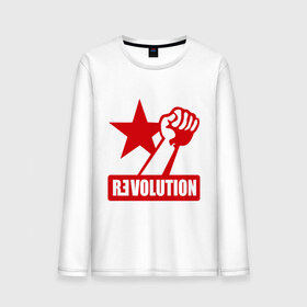 Мужской лонгслив хлопок с принтом Revolution (2) в Санкт-Петербурге, 100% хлопок |  | revolution | звезда | красная звезда | кулак | революция | рука