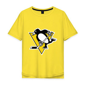 Мужская футболка хлопок Oversize с принтом Pittsburgh Penguins Malkin 71 в Санкт-Петербурге, 100% хлопок | свободный крой, круглый ворот, “спинка” длиннее передней части | malkin | nhl | pittsburgh penguins | малкин | нхл | питсбург | хоккейный клуб