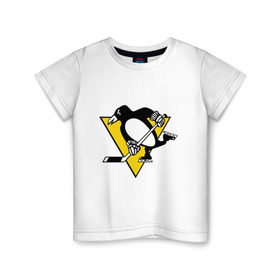 Детская футболка хлопок с принтом Pittsburgh Penguins Malkin 71 в Санкт-Петербурге, 100% хлопок | круглый вырез горловины, полуприлегающий силуэт, длина до линии бедер | malkin | nhl | pittsburgh penguins | малкин | нхл | питсбург | хоккейный клуб