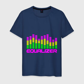 Мужская футболка хлопок с принтом Equalizer в Санкт-Петербурге, 100% хлопок | прямой крой, круглый вырез горловины, длина до линии бедер, слегка спущенное плечо. | эквалайзер