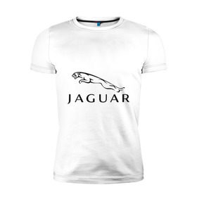 Мужская футболка премиум с принтом Jaguar в Санкт-Петербурге, 92% хлопок, 8% лайкра | приталенный силуэт, круглый вырез ворота, длина до линии бедра, короткий рукав | Тематика изображения на принте: jaguar | авто2012 | ягуар