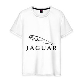 Мужская футболка хлопок с принтом Jaguar в Санкт-Петербурге, 100% хлопок | прямой крой, круглый вырез горловины, длина до линии бедер, слегка спущенное плечо. | Тематика изображения на принте: jaguar | авто2012 | ягуар
