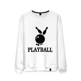 Мужской свитшот хлопок с принтом Playball в Санкт-Петербурге, 100% хлопок |  | bowling | playball | playboy | боулинг | кегли | плейбой | шар | шары