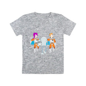 Детская футболка хлопок с принтом Футурама - Бендер держит голову в Санкт-Петербурге, 100% хлопок | круглый вырез горловины, полуприлегающий силуэт, длина до линии бедер | bender | futurama | бендер | футурама
