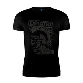 Мужская футболка премиум с принтом Exploited в Санкт-Петербурге, 92% хлопок, 8% лайкра | приталенный силуэт, круглый вырез ворота, длина до линии бедра, короткий рукав | exploid | hardcore | punk | rock | панк | рок | рок группы | хард