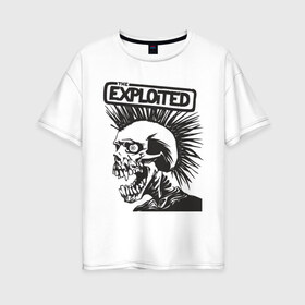 Женская футболка хлопок Oversize с принтом Exploited в Санкт-Петербурге, 100% хлопок | свободный крой, круглый ворот, спущенный рукав, длина до линии бедер
 | exploid | hardcore | punk | rock | панк | рок | рок группы | хард