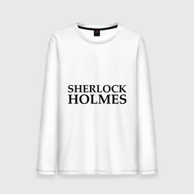 Мужской лонгслив хлопок с принтом Sherlock Holmes в Санкт-Петербурге, 100% хлопок |  | sherlock holmes | sherlock holmesholmes | холмс | шерлок холмс