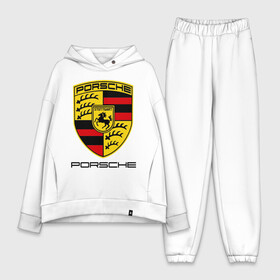 Женский костюм хлопок Oversize с принтом Porsche (2) в Санкт-Петербурге,  |  | porsche | авто2012 | логотип порше | порш | порше | поршель | символ порше