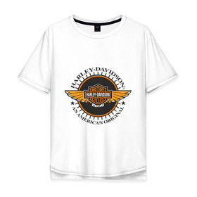 Мужская футболка хлопок Oversize с принтом Harley-Davidson (4) в Санкт-Петербурге, 100% хлопок | свободный крой, круглый ворот, “спинка” длиннее передней части | дэвидсон | харлей | харли