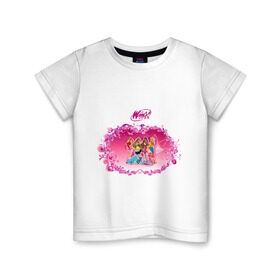 Детская футболка хлопок с принтом Winx club new в Санкт-Петербурге, 100% хлопок | круглый вырез горловины, полуприлегающий силуэт, длина до линии бедер | winx | винкс