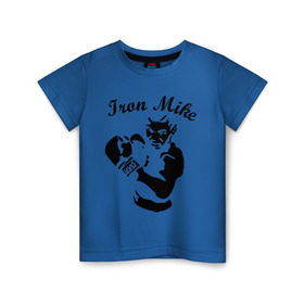 Детская футболка хлопок с принтом Майк Тайсон в Санкт-Петербурге, 100% хлопок | круглый вырез горловины, полуприлегающий силуэт, длина до линии бедер | Тематика изображения на принте: mike tyson | железный майк
