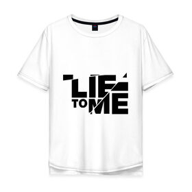 Мужская футболка хлопок Oversize с принтом Lie to me (3) в Санкт-Петербурге, 100% хлопок | свободный крой, круглый ворот, “спинка” длиннее передней части | Тематика изображения на принте: lie to me | обмани меня | теория лжи