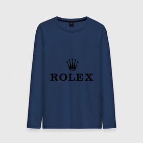 Мужской лонгслив хлопок с принтом Rolex в Санкт-Петербурге, 100% хлопок |  | rolex | бренд | гламурный | дорогой | корона | крутой | марка | пафосный | ролекс | часы