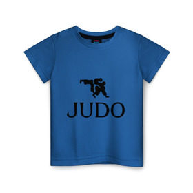 Детская футболка хлопок с принтом Дзюдо в Санкт-Петербурге, 100% хлопок | круглый вырез горловины, полуприлегающий силуэт, длина до линии бедер | Тематика изображения на принте: дзюдо