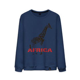 Мужской свитшот хлопок с принтом Africa в Санкт-Петербурге, 100% хлопок |  | africa | giraffa | safari | африка | животные | жираф | сафари