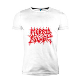 Мужская футболка премиум с принтом Morbid Angel в Санкт-Петербурге, 92% хлопок, 8% лайкра | приталенный силуэт, круглый вырез ворота, длина до линии бедра, короткий рукав | Тематика изображения на принте: death metal