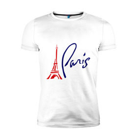 Мужская футболка премиум с принтом Paris (3) в Санкт-Петербурге, 92% хлопок, 8% лайкра | приталенный силуэт, круглый вырез ворота, длина до линии бедра, короткий рукав | Тематика изображения на принте: france | paris | европа | париж | франция | французский | эйфелева башня