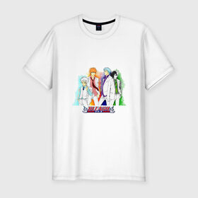 Мужская футболка премиум с принтом Bleach.2X2 в Санкт-Петербурге, 92% хлопок, 8% лайкра | приталенный силуэт, круглый вырез ворота, длина до линии бедра, короткий рукав | блич