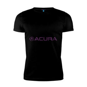 Мужская футболка премиум с принтом Acura в Санкт-Петербурге, 92% хлопок, 8% лайкра | приталенный силуэт, круглый вырез ворота, длина до линии бедра, короткий рукав | Тематика изображения на принте: 