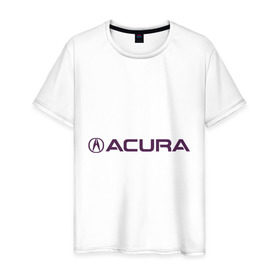 Мужская футболка хлопок с принтом Acura в Санкт-Петербурге, 100% хлопок | прямой крой, круглый вырез горловины, длина до линии бедер, слегка спущенное плечо. | Тематика изображения на принте: 