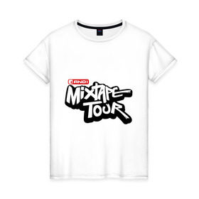 Женская футболка хлопок с принтом AND1 Mixtape tour в Санкт-Петербурге, 100% хлопок | прямой крой, круглый вырез горловины, длина до линии бедер, слегка спущенное плечо | mixtape tour | баскетбольный тур | микстейп тур