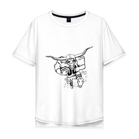 Мужская футболка хлопок Oversize с принтом Chicago bulls в Санкт-Петербурге, 100% хлопок | свободный крой, круглый ворот, “спинка” длиннее передней части | американский футбол | регби