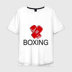 Мужская футболка хлопок Oversize с принтом Boxing (2) в Санкт-Петербурге, 100% хлопок | свободный крой, круглый ворот, “спинка” длиннее передней части | емельяненко