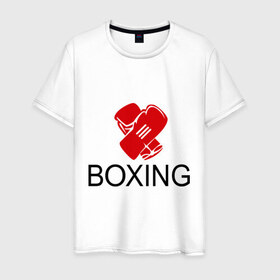 Мужская футболка хлопок с принтом Boxing (2) в Санкт-Петербурге, 100% хлопок | прямой крой, круглый вырез горловины, длина до линии бедер, слегка спущенное плечо. | емельяненко