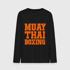 Мужской лонгслив хлопок с принтом Muay Thai Boxing в Санкт-Петербурге, 100% хлопок |  | емельяненко | муай тай