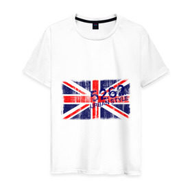 Мужская футболка хлопок с принтом England Urban flag в Санкт-Петербурге, 100% хлопок | прямой крой, круглый вырез горловины, длина до линии бедер, слегка спущенное плечо. | Тематика изображения на принте: 5262 | england | gb | uk | urban style | англия | британия | британский флаг | великобритания | флаги