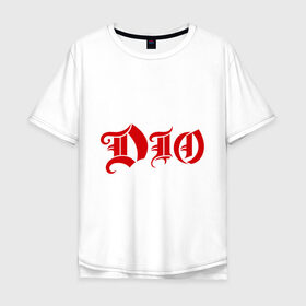 Мужская футболка хлопок Oversize с принтом Dio в Санкт-Петербурге, 100% хлопок | свободный крой, круглый ворот, “спинка” длиннее передней части | heavy metal | metal | rock | trash metal | метал | рок | трэш метал | хеви метал