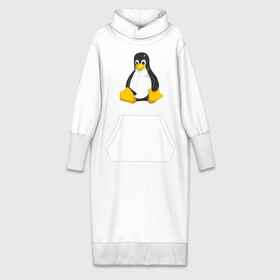 Платье удлиненное хлопок с принтом Linux (7) в Санкт-Петербурге,  |  | пингвин
