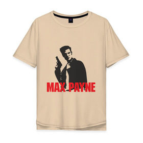 Мужская футболка хлопок Oversize с принтом Max Payne (2) в Санкт-Петербурге, 100% хлопок | свободный крой, круглый ворот, “спинка” длиннее передней части | max payne | shooter | макс пейн | стрелялка | шутер