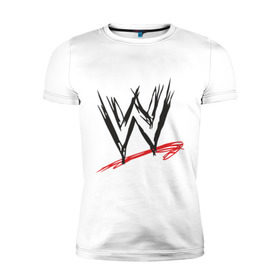 Мужская футболка премиум с принтом WWE в Санкт-Петербурге, 92% хлопок, 8% лайкра | приталенный силуэт, круглый вырез ворота, длина до линии бедра, короткий рукав | джон сина