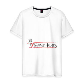 Мужская футболка хлопок с принтом Extreme Rules в Санкт-Петербурге, 100% хлопок | прямой крой, круглый вырез горловины, длина до линии бедер, слегка спущенное плечо. | 