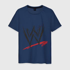Мужская футболка хлопок с принтом WWE в Санкт-Петербурге, 100% хлопок | прямой крой, круглый вырез горловины, длина до линии бедер, слегка спущенное плечо. | джон сина