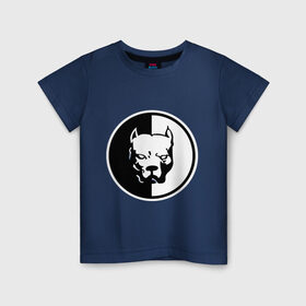 Детская футболка хлопок с принтом Pitbull (2) в Санкт-Петербурге, 100% хлопок | круглый вырез горловины, полуприлегающий силуэт, длина до линии бедер | pitbull | спартак