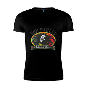 Мужская футболка премиум с принтом Bob Marley (7) в Санкт-Петербурге, 92% хлопок, 8% лайкра | приталенный силуэт, круглый вырез ворота, длина до линии бедра, короткий рукав | bob | bob marley | reggae | боб марли | музыка | раста | растаманские | регги