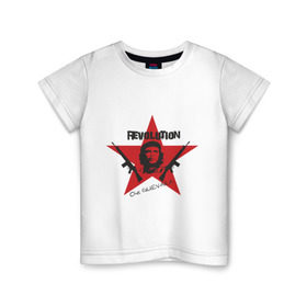 Детская футболка хлопок с принтом Che Guevara - revolution в Санкт-Петербурге, 100% хлопок | круглый вырез горловины, полуприлегающий силуэт, длина до линии бедер | че гевара