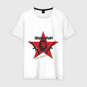 Мужская футболка хлопок с принтом Che Guevara - revolution в Санкт-Петербурге, 100% хлопок | прямой крой, круглый вырез горловины, длина до линии бедер, слегка спущенное плечо. | че гевара
