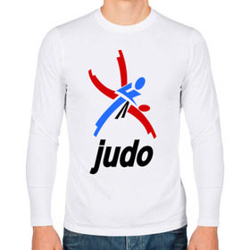 Мужской лонгслив хлопок с принтом Дзюдо - Judo эмблема в Санкт-Петербурге, 100% хлопок |  | Тематика изображения на принте: дзюдо