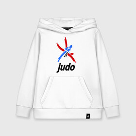 Детская толстовка хлопок с принтом Дзюдо - Judo эмблема в Санкт-Петербурге, 100% хлопок | Круглый горловой вырез, эластичные манжеты, пояс, капюшен | дзюдо