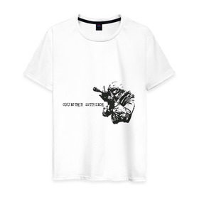 Мужская футболка хлопок с принтом Counter Strike (2) в Санкт-Петербурге, 100% хлопок | прямой крой, круглый вырез горловины, длина до линии бедер, слегка спущенное плечо. | counter | counter strike | cs | spiked | strike | контер страйк | контра | кс