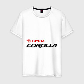 Мужская футболка хлопок с принтом Toyota Corolla в Санкт-Петербурге, 100% хлопок | прямой крой, круглый вырез горловины, длина до линии бедер, слегка спущенное плечо. | corolla | toyota corolla | авто | авто2012 | автобренды | автомобили | машины | тачки | тойота | тойота королла | тюнинг