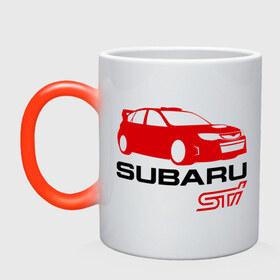 Кружка хамелеон с принтом Subaru sti (2) в Санкт-Петербурге, керамика | меняет цвет при нагревании, емкость 330 мл | subaru impreza | subaru impreza wrx sti | subaru sti | wrx sti | авто2012 | импреза | субару | субару импреза