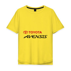 Мужская футболка хлопок Oversize с принтом Toyota Avensis в Санкт-Петербурге, 100% хлопок | свободный крой, круглый ворот, “спинка” длиннее передней части | avensis | toyota | toyota avensis | авенсис | тойота | тойота авенсис