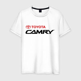 Мужская футболка хлопок с принтом Toyota Camry в Санкт-Петербурге, 100% хлопок | прямой крой, круглый вырез горловины, длина до линии бедер, слегка спущенное плечо. | toyota | toyota camry | камри | камрюха | тойота | тойота камри | японка